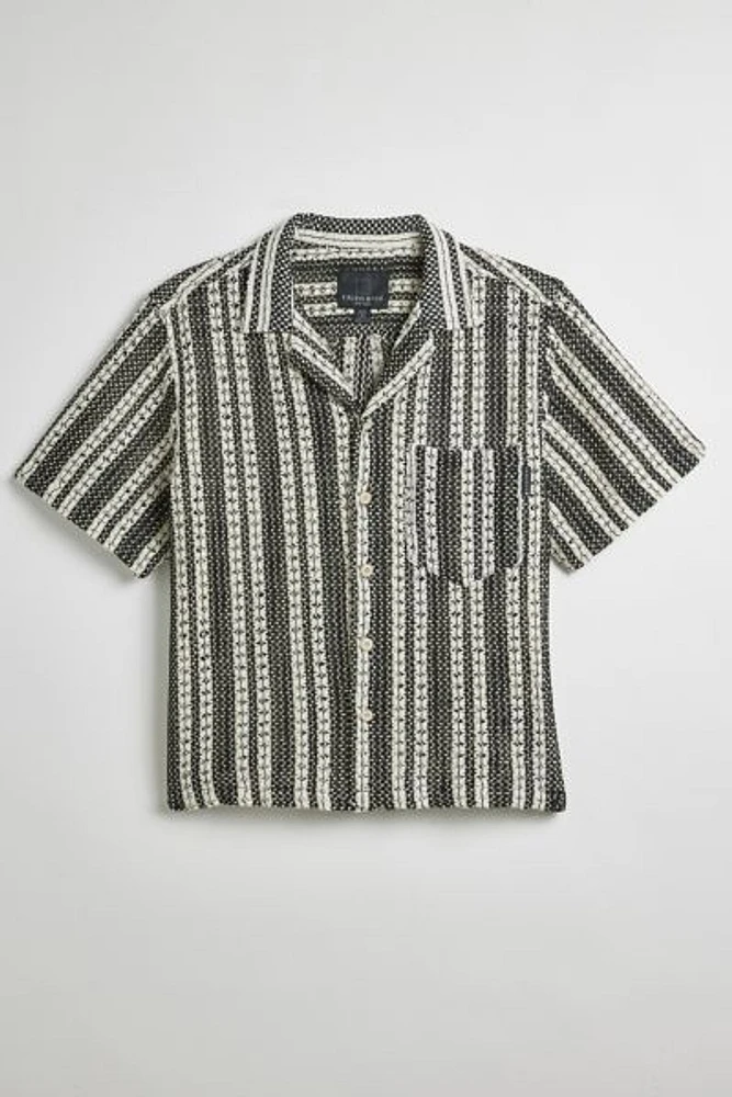 FRIED RICE Textured Knit Short Sleeve Shirt