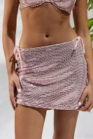 Peixoto Pixie Metallic Cover-Up Mini Skirt