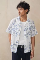 Loom Blue Floral Embroidered Shirt