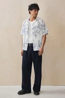 Loom Blue Floral Embroidered Shirt