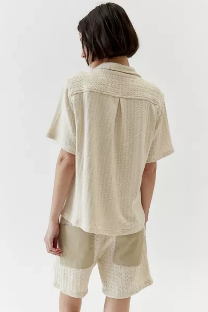 FRIED RICE Loose Knit Short Sleeve Shirt