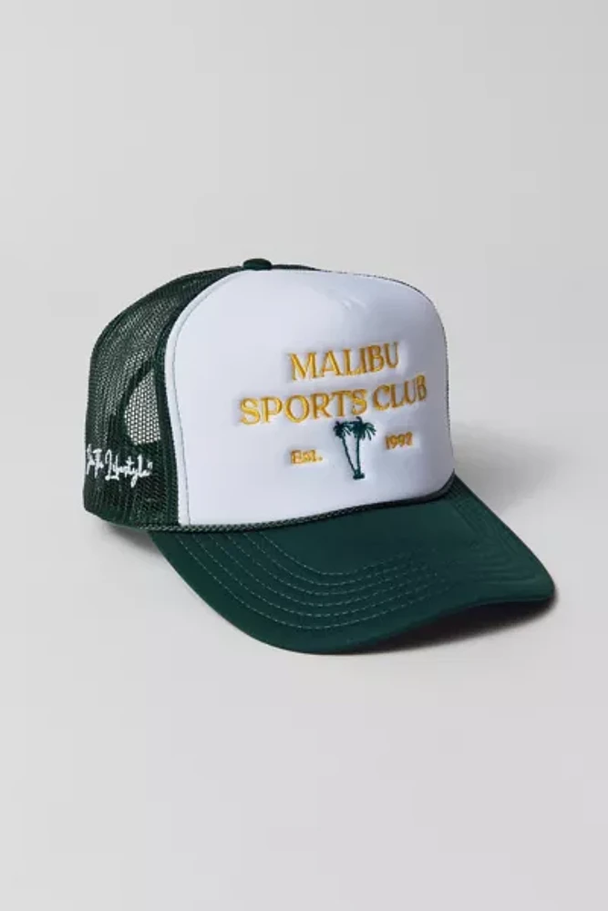 Malibu Sports Club Palm Trucker Hat