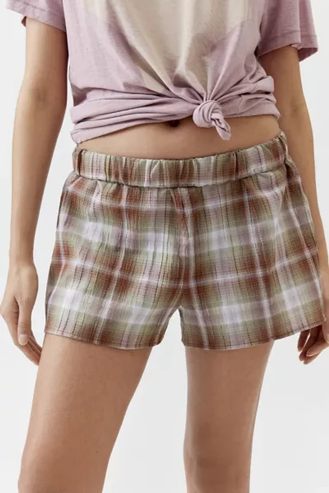 Urban Renewal Remnants Plaid Rollover Boxer Short