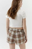 Urban Renewal Remnants Plaid Rollover Boxer Short