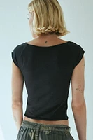 Out From Under Cotton Compression Boatneck Tee