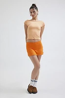 Out From Under Cotton Cropped Compression Boatneck Tee