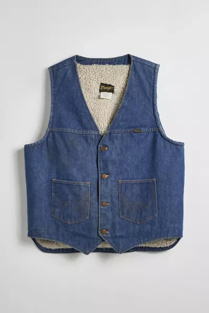Vintage Denim Fleece Vest