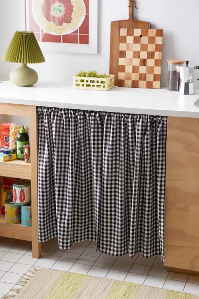 Urban Renewal Remnants Gingham Café Curtain Set