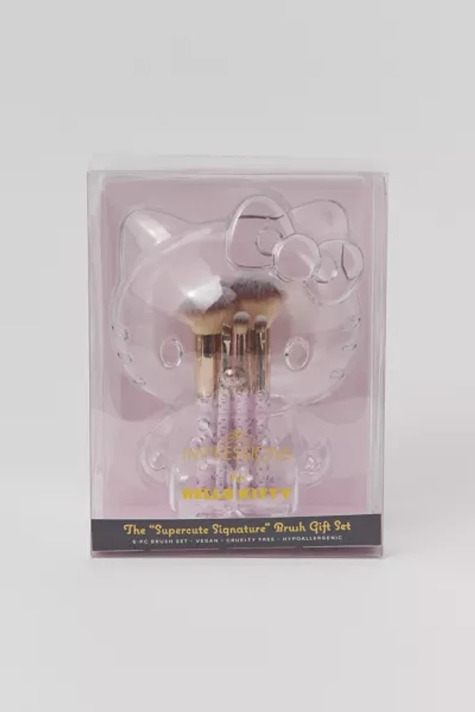 Impressions Vanity Co. Hello Kitty Supercute Signature 6-Piece Brush & Holder Set