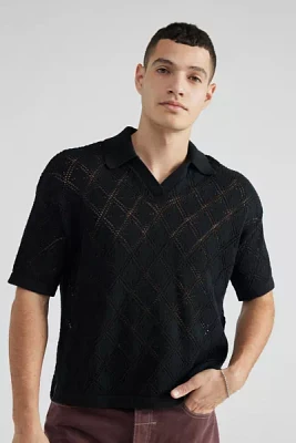 UO Pointelle Knit Polo Shirt