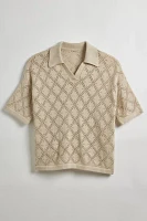 UO Pointelle Knit Polo Shirt