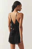 Out From Under Juliette Lacy Satin Romper