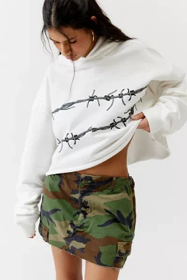 AJOBYAJO Barbed Wire Cropped Hoodie Sweatshirt