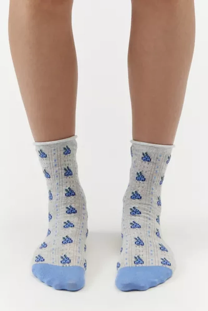 Icon Lettuce-Edge Pointelle Crew Sock