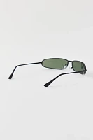 '90s Curved Rimless Shield Sunglasses