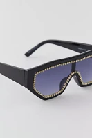 Rhinestone Bold Square Sunglasses
