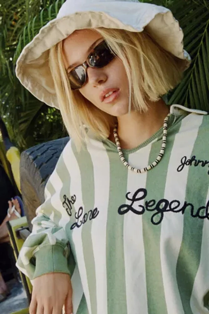'90s Curved Slim Oval Sunglasses