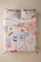 Whimsical Icons Patchwork Reversible Quilt