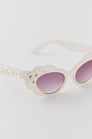 Gem Scalloped Cat-Eye Sunglasses