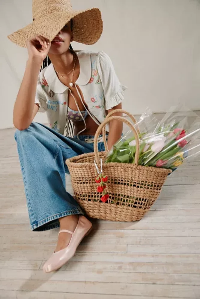 Kimchi Blue Structured Woven Tote Bag