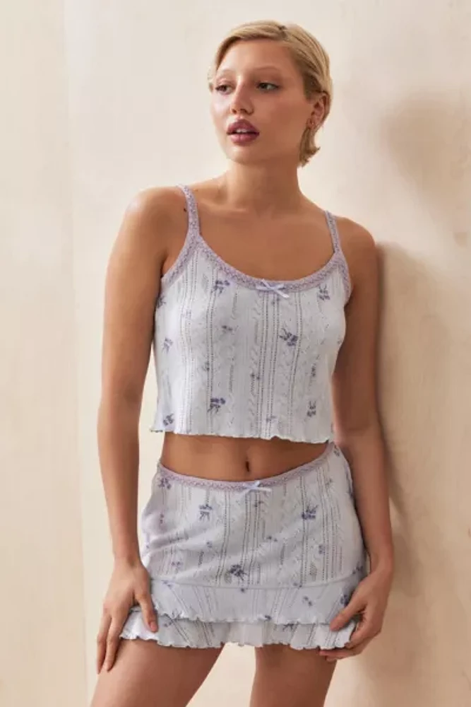 Out From Under Floral Pointelle Cami