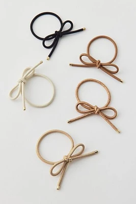 Bow Elastic Hair Tie Set