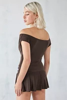 UO Off-The-Shoulder Kilt Romper