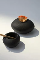 Houseplant Pebble Match Striker & Ashtray