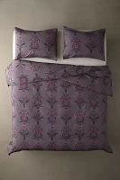 Farida Woodblock Breezy Cotton Percale Duvet Cover