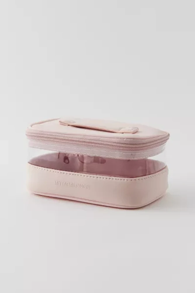 MYTAGALONGS Mini Clear Train Case Cosmetic Bag