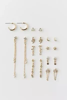 Celestial Post & Hoop Earring Set