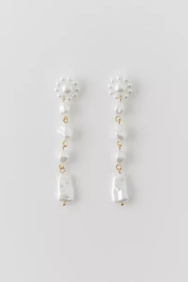 Pearl Flower Drop Earring