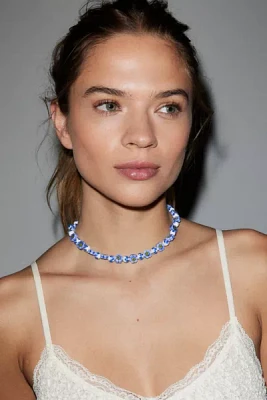Floral Bead Ribbon Choker Necklace