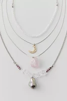 Sydney Moon & Pearl Layering Necklace Set