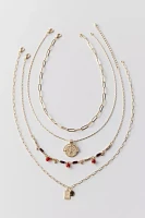 Sedona Beaded Coin Layering Necklace Set