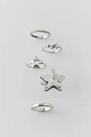 Hammered Star Ring Set