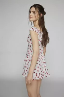 Motel Aca Floral Polka Dot Mini Dress