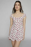 Motel Aca Floral Polka Dot Mini Dress