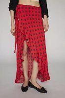 Kimchi Blue Crishell Ruffle Wrap Maxi Skirt
