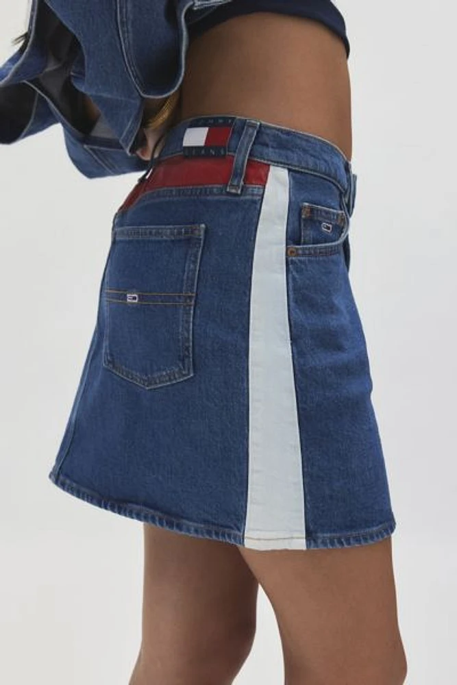 Tommy Jeans Izzie Denim Flag Mini Skirt