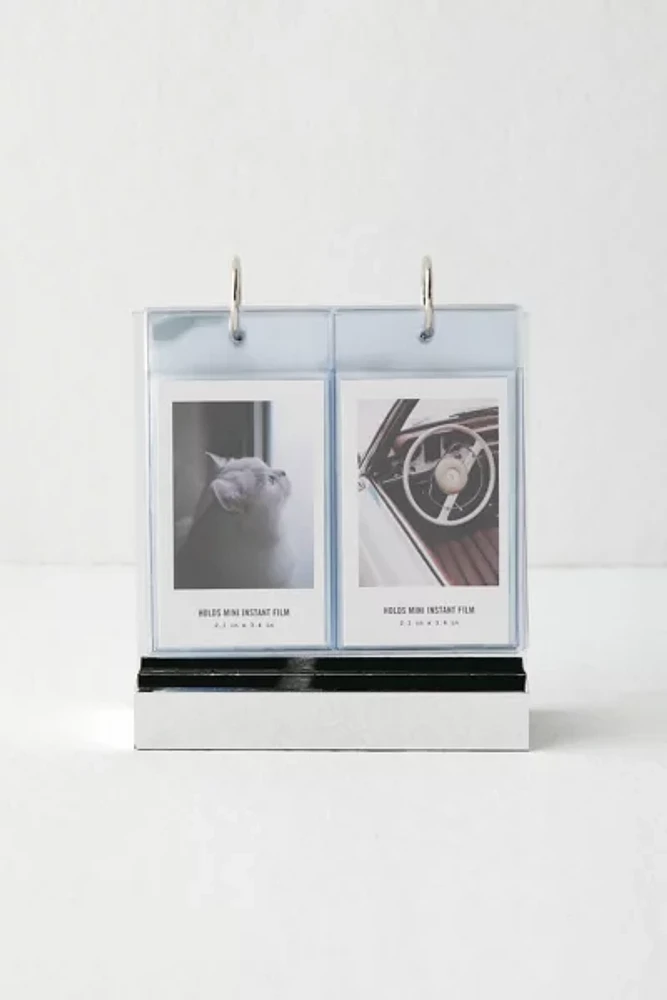 Tabletop Chrome Flip INSTAX MINI Picture Frame