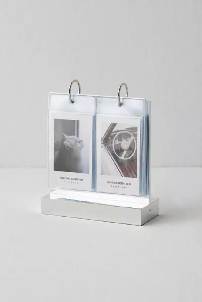 Tabletop Chrome Flip INSTAX MINI Picture Frame