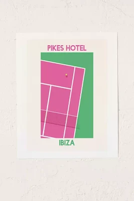 April Lane Art Tennis Court Ibiza Print