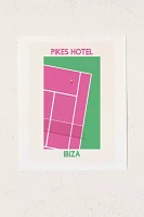 April Lane Art Tennis Court Ibiza Print