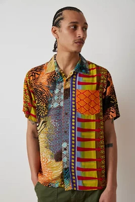 Raga Man Rithik Patterned Short Sleeve Button-Down Shirt