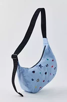 BAGGU UO Exclusive Embroidered Nylon Crescent Bag