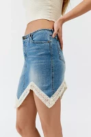 Urban Renewal Remade Lace Witchy Hem Mini Skirt