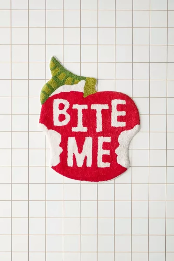 Bite Me Apple Bath Mat