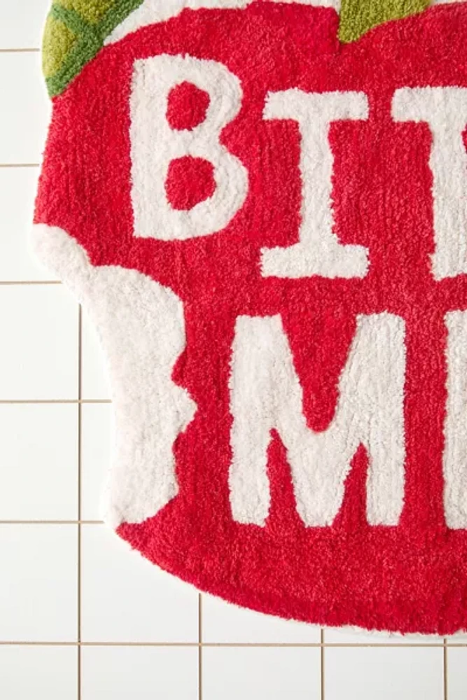 Bite Me Apple Bath Mat