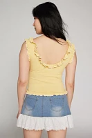 Kimchi Blue Darya Bow Ruffle Tank Top